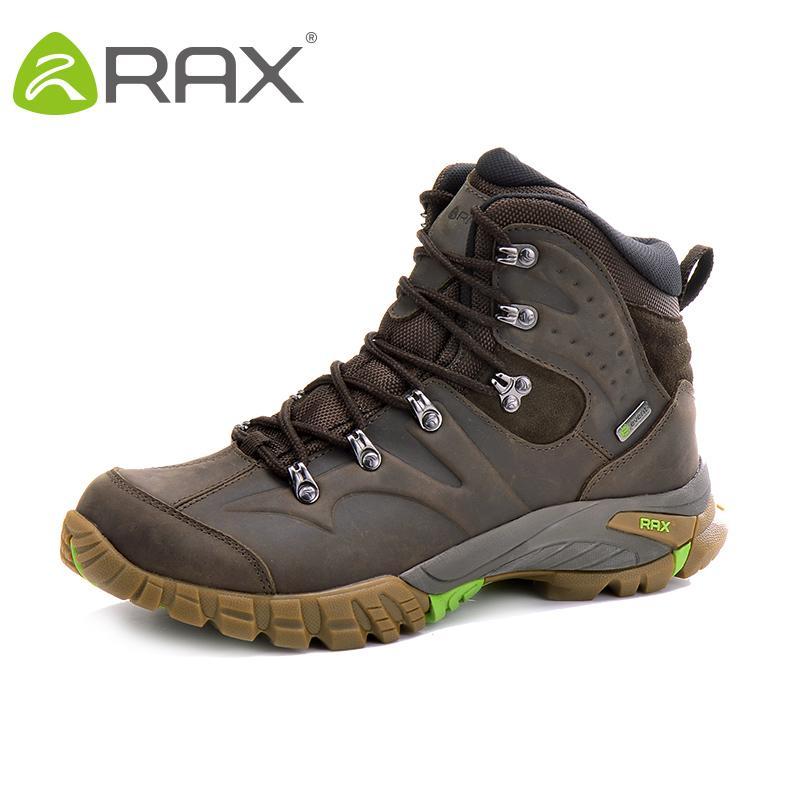 Rax Men Women Professional Waterproof Leather Hiking Shoes Boots Outdoor-Rax Official Store-black-38-Bargain Bait Box