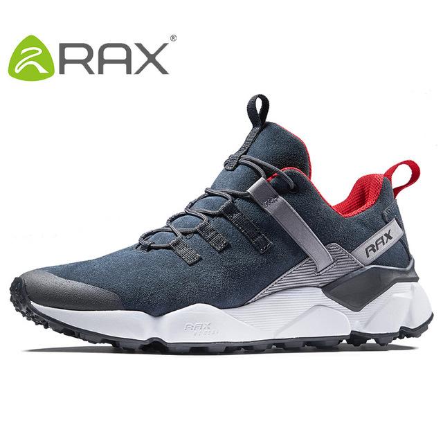 Rax Men'S Hiking Shoes Leather Waterproof Cushioning Breathable Shoes-shoes-Rax Official Store-carbon grey-6-Bargain Bait Box