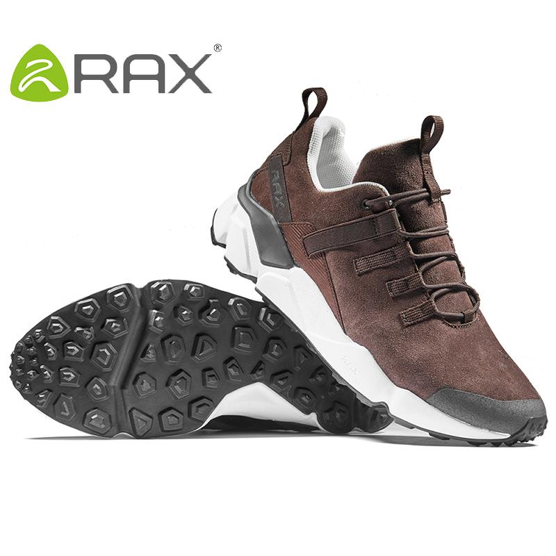 Rax Men&#39;S Hiking Shoes Leather Waterproof Cushioning Breathable Shoes-shoes-Rax Official Store-chocolate-6-Bargain Bait Box