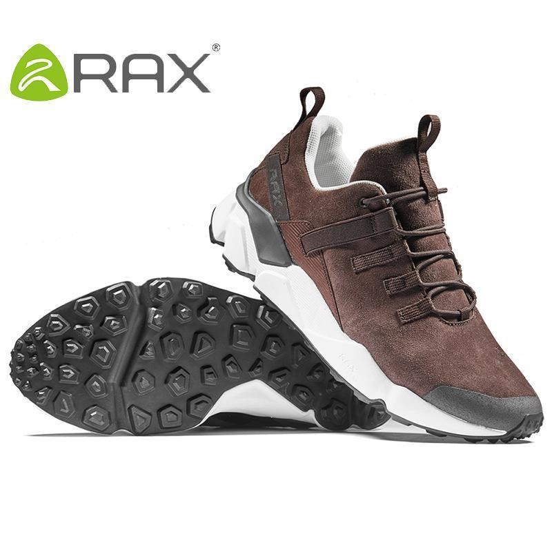 Rax Men&#39;S Suede Leather Waterproof Cushioning Hiking Shoes Breathable-Ruixing Outdoor Store-white mesh-39-Bargain Bait Box