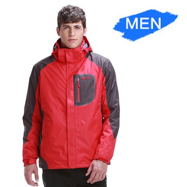 Rax Winter Outdoor Waterproof Jacket Men Women 3 In 1 Windproof Softshell Jacket-shoes-LKT Sporting Goods Store-hong jacket-S-Bargain Bait Box