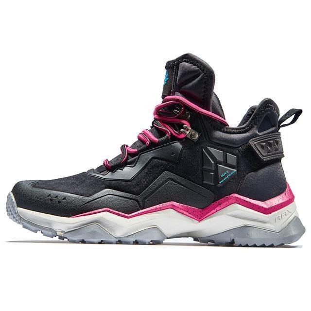 Rax Women&#39;S Hiking Shoes Boots Waterproof Leather Mountain Shoes Women-AliExpres High Quality Shoe Store-CARBON BLACK-5.5-Bargain Bait Box