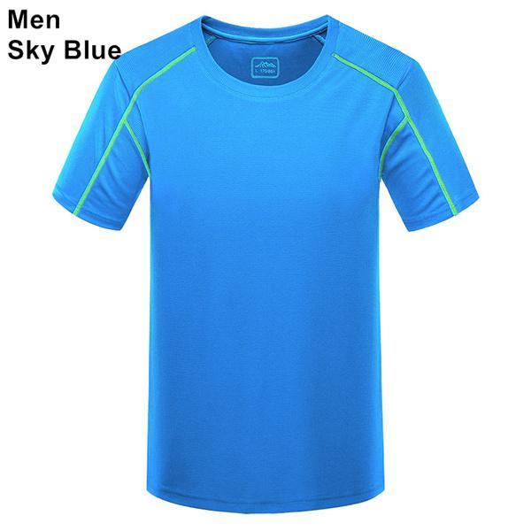 Ray Grace Summer Quick Dry Sport Shirt Men Anti Sweat Hiking Camping Trekking-Classic Canon Store-Men Sky Blue-S-Bargain Bait Box