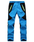 Ray Grace Waterproof Pants Kids Outdoor Windproof Softshell Pants For Boys Girls-Classic Canon Store-Sky Blue-XS-Bargain Bait Box