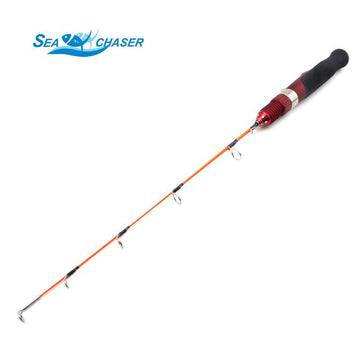 Red Mini Ice Fishing Rod Carbon Rod 47Cm Valve Boat Pole Ice Fishing Rod Fishing-Ice Fishing Rods-Bargain Bait Box-Bargain Bait Box