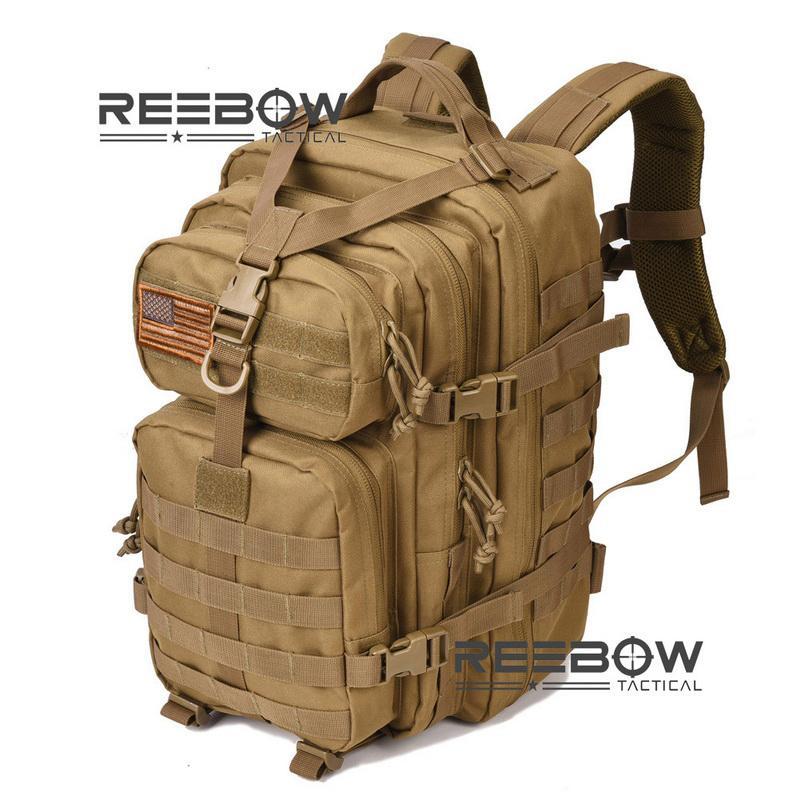 Reebow Tactical Military Tactical Assault Pack Backpack Army Molle Waterproof-Shop320493 Store-Black-Bargain Bait Box