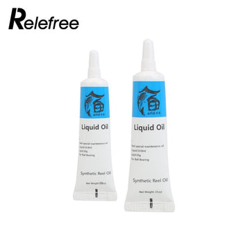 Relefree 2Pcs/Set Fishing Reel Oil Reel Grease + Liquid Oil Lubricant Bearing-Inner beauty always-Bargain Bait Box