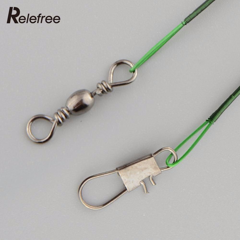 Relefree 60Pcs Pike Rolling Swivels Safety Freshwater Fishing Wires Leader-U & I Store-Bargain Bait Box