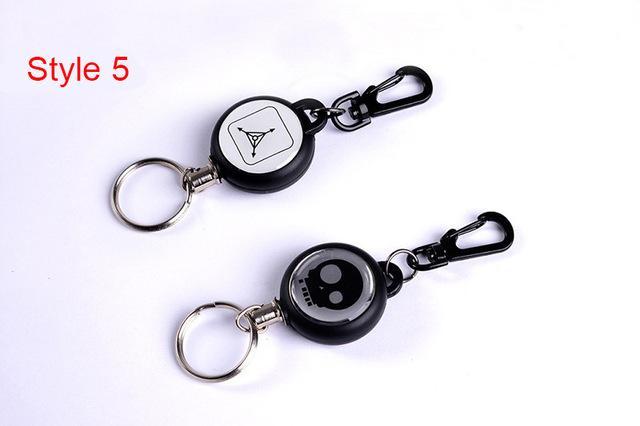 Retractable Tad Quickdraw Key Ring Safety Anti-Lost Badge Recoil Wire Keychain-JOTO-Style 5-Bargain Bait Box