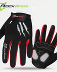 Rockbros Full Finger Cycling Gloves Touch Screen Ski Snowboarding Gloves Men-Gobike Store-BlackRed-S-Bargain Bait Box
