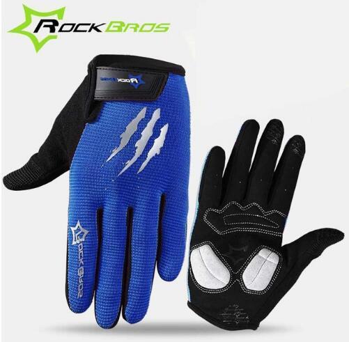 Rockbros Full Finger Cycling Gloves Touch Screen Ski Snowboarding Gloves Men-Gobike Store-Blue-S-Bargain Bait Box