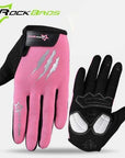 Rockbros Full Finger Cycling Gloves Touch Screen Ski Snowboarding Gloves Men-Gobike Store-Pink-S-Bargain Bait Box