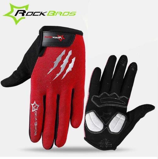 Rockbros Full Finger Cycling Gloves Touch Screen Ski Snowboarding Gloves Men-Gobike Store-Red-S-Bargain Bait Box