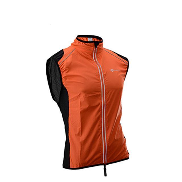 Rockbros Soft Multifunction Running Jacket Windcoat Jersey Dust Coat Hiking-Gobike Store-Vest Orange-S-Bargain Bait Box