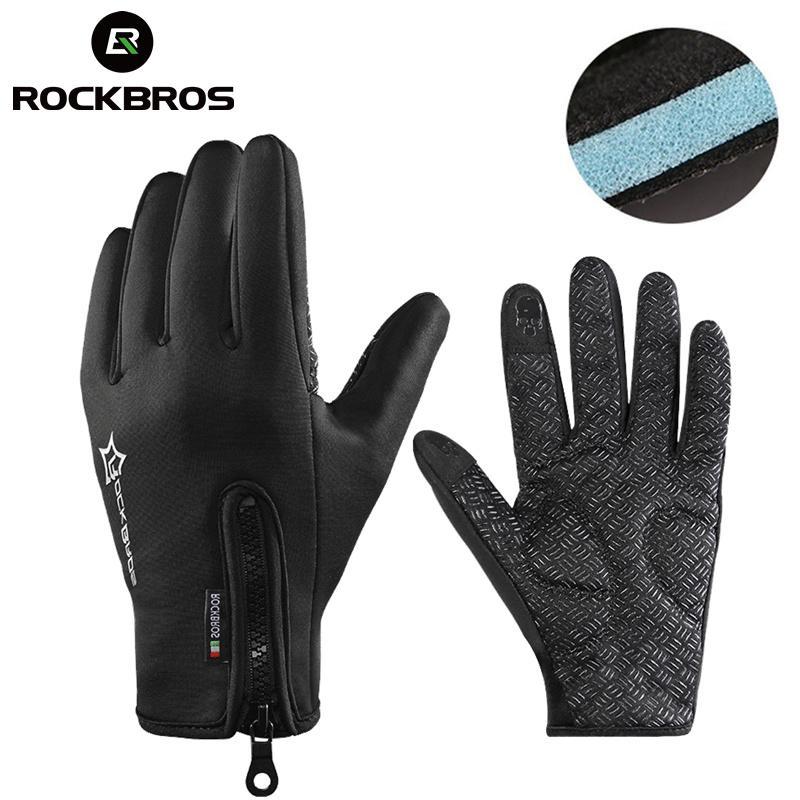 Rockbros Winter Snowboard Anti-Slip Ski Gloves Thermal Waterproof Sreen Skiing-Gobike Store-BK-S-Bargain Bait Box