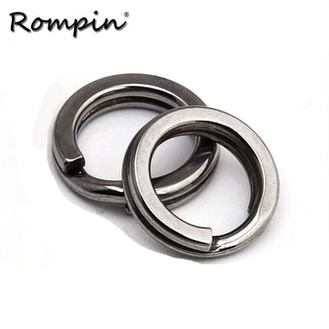 Rompin 50Pcs/Lot Stainless Steel Split Flat Rings For Fishing Lures Crank Bait-rompin Official Store-OD 5mm-Bargain Bait Box