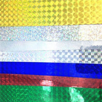 Rompin 7Pcs 10*20Cm Holographic Adhesive Film Flash Tape Lure Making Fly Tying-Rompin Fishing Store-7pcs mix-Bargain Bait Box