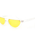 Royal Girl Trendy Half Frame Rimless Flat Top Sunglasses Women Fashion-Sunglasses-ROYAL GIRL Official Store-C9 yellow lens-Bargain Bait Box