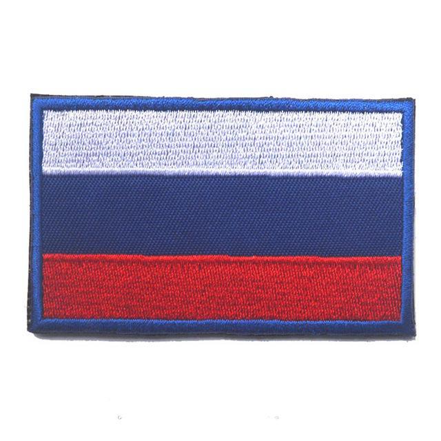 Russia Country Flag Outdoor Tools 3D Embroidery Hook Loop Fasten Cloth-explore world Store-1-Bargain Bait Box