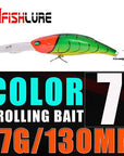 Russian Trolling Bait 17G/130Mm Pesca Fishing Lure Wobblers Minnow Hard Bait-A Fish Lure Wholesaler-COLOR7-Bargain Bait Box