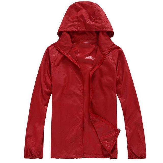 S Jacket Windbreaker Waterproof And Windproof Jackets Camping Clothes Thin-Rain Coats-Bargain Bait Box-Red-XS-Bargain Bait Box