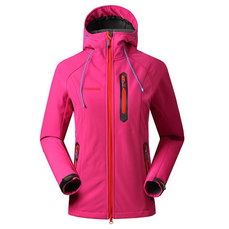 Saenshing Outdoor Softshell Jacket Women Windproof Waterproof Jacket Polyester-Bright shop-L3A2062-S-Bargain Bait Box
