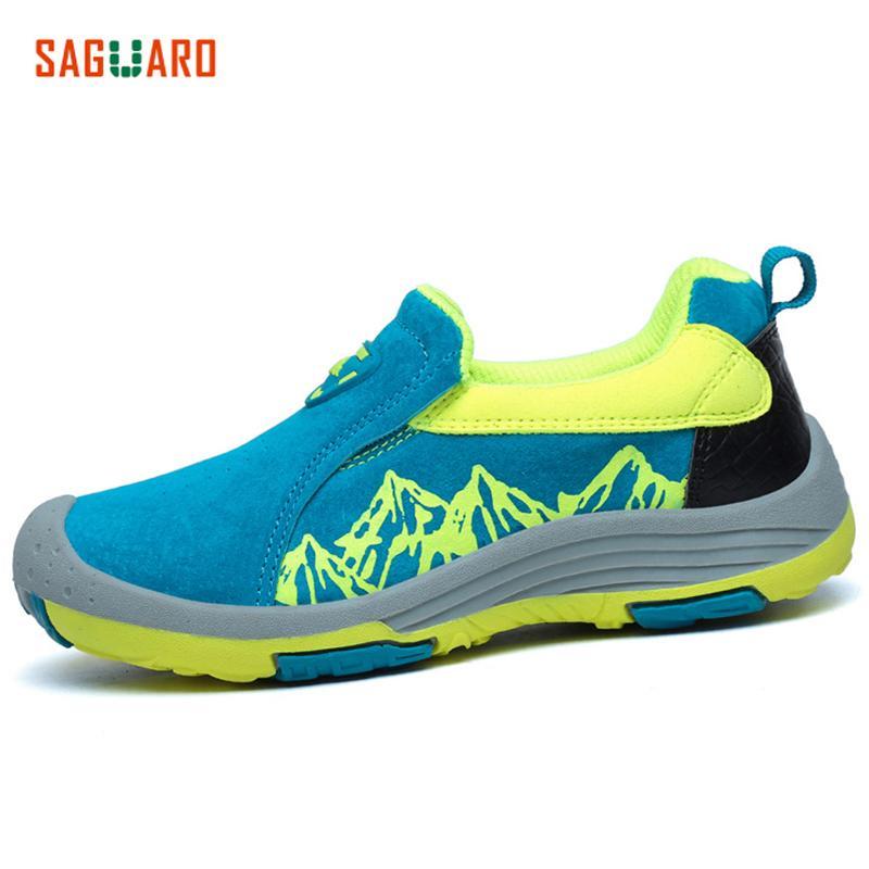 Saguaro Spring Outdoor Sneakers Kids Comfortable Breathable Anti Slip Hiking-MILLIONS OF SHARE-Blue-5.5-Bargain Bait Box