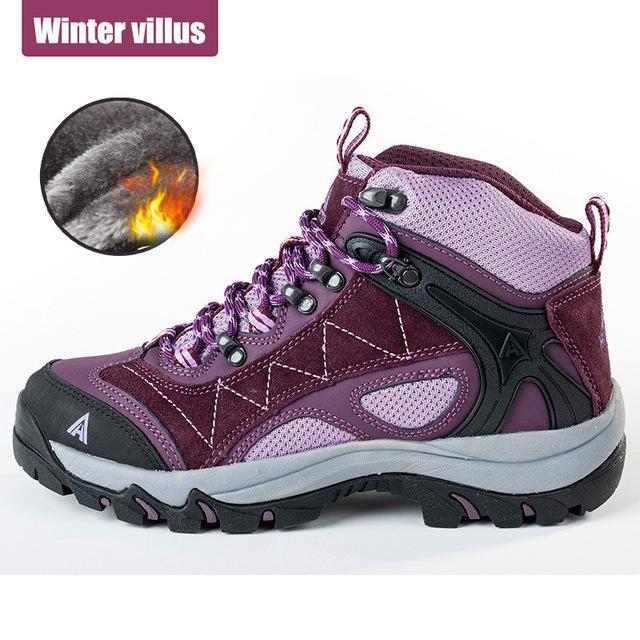 Sale Hiking Shoes Men Winter Sapatilhas Mulher Trekking Boots Climbing Shoes-DHCT SPORTS1 Store-Purple Plush woman-5-Bargain Bait Box