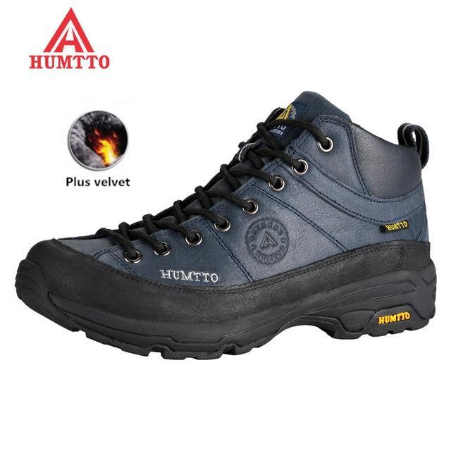 Sale Outdoor Hiking Shoes Men Trekking Boots Camping Sneakers Scarpe Uomo-GUIZHE Store-Dark blue Plus velve-7-Bargain Bait Box