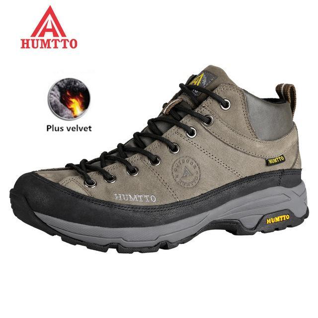 Sale Outdoor Hiking Shoes Men Trekking Boots Camping Sneakers Scarpe Uomo-GUIZHE Store-Dark gray Plus velve-7-Bargain Bait Box
