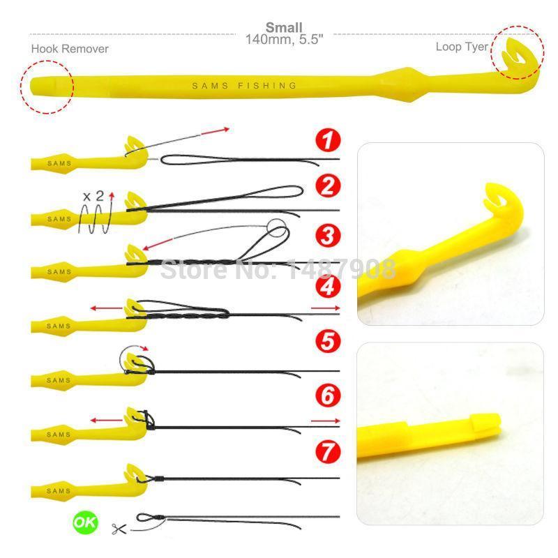 1pc Fishing Hook Tier Double-Headed Needle Knots Tie Loop Tyer Tools Kit  Fishing Line Knotter Tying Fishhook Needle Fishing Tool