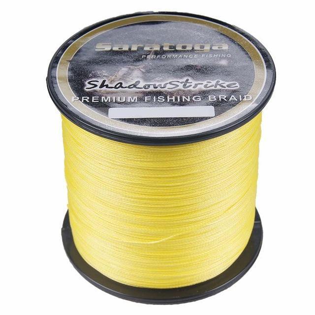 Saratoga 8 Strands 100% Pe Braided Fishing Line Multifiament Fishing Wire-AGEPOCH Fishing Tackle Co., Ltd.-Yellow-0.6-Bargain Bait Box