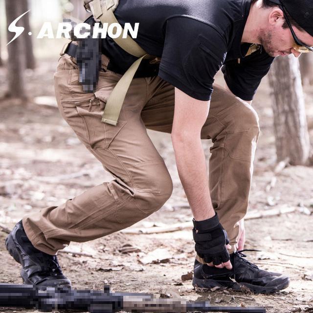 S.Archon Ix7 Outdoor Sports Camping Riding Hiking Tactical Pants Men Trousers-Climbers Outdoor Store-Brown-S-Bargain Bait Box
