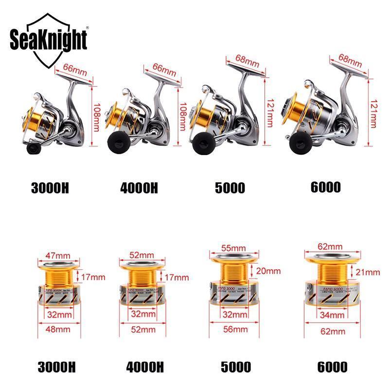 Seaknight Rapid 3000H/ 4000H/ 5000/ 6000 Anti-Corrosion Saltwater Fishing Reel-Spinning Reels-Angler & Cyclist's Store-3000 Series-Bargain Bait Box