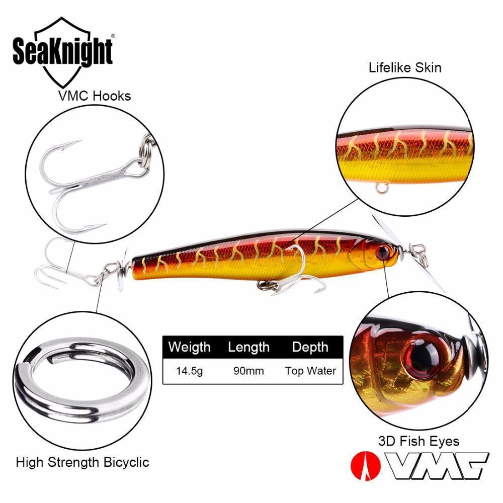 Seaknight Sk034 Pencil Fishing Lure 1Pc Fishing Bait 14.5G 90Mm Top Water Lure-SeaKnight Fishing Tackle Co.,Ltd-Color L01-Bargain Bait Box