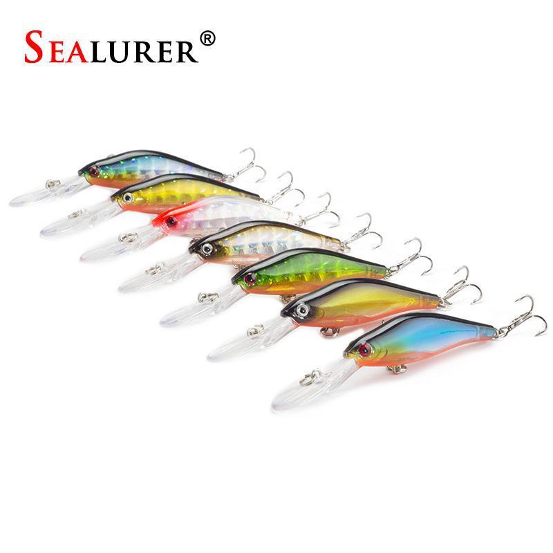 Sealurer 7Pcs/Lot Laser Wobblers Fishing Tackle High Quality Sinking Minnow-SEALURER Official Store-Bargain Bait Box