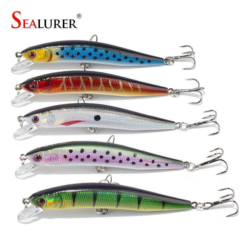Sealurer Brand 5Pcs Lifelike Fishing Lure 10Cm 8.3G 6