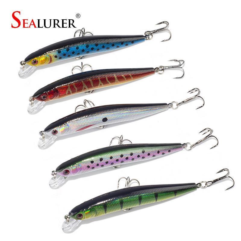 Sealurer Brand 5Pcs Lifelike Fishing Lure 10Cm 8.3G 6