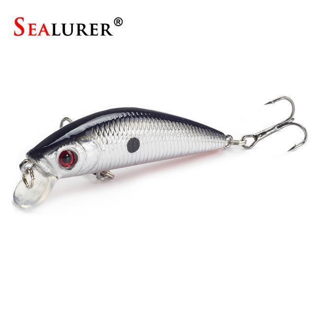 Sealurer Brand Lifelike Minnow Fishing Lure 7Cm 8.5G 6# Hooks Fish Wobbler-SEALURER Perpetual Store-C-Bargain Bait Box
