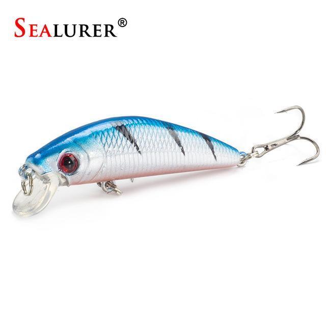 Sealurer Brand Lifelike Minnow Fishing Lure 7Cm 8.5G 6# Hooks Fish Wobbler-SEALURER Perpetual Store-J-Bargain Bait Box