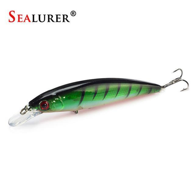 Sealurer Floating Wobbler Laser Minnow Fishing Lure 11Cm 13.5G Artificial-Shop1513314 Store-B-Bargain Bait Box