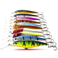 Sealurer Minnow 10G 11Cm Hard Bait 10Pcs Fishing Lure With Sharp Hooks Fly-SEALURER Official Store-Bargain Bait Box
