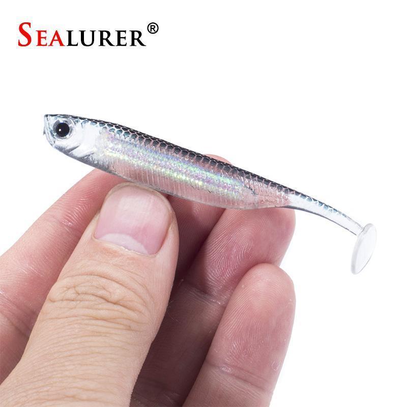Sealurer Soft Lure 6Pcs/Lot 2.2G/75Mm For Fishing Shad Fishing Worm Swimbaits-SEALURER Official Store-S59A-Bargain Bait Box