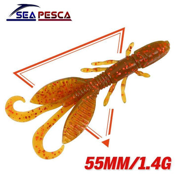 Seapesca 12Pcs/Lot Soft Bait Fishing Lures 55Mm 1.4G Craws Soft Lures For-SEAPESCA Fishing Store-A-Bargain Bait Box