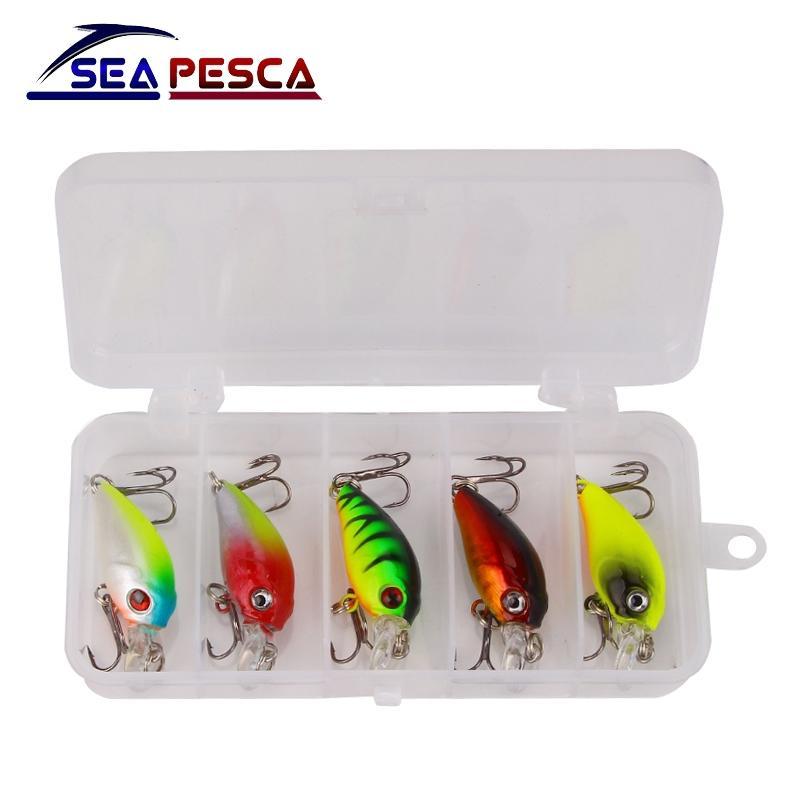 Seapesca 5Pcs/Lot Fishing Lure Minnow Crank Bait 4 Model 4.2G Floating Lure-SEAPESCA Fishing Store-A-Bargain Bait Box