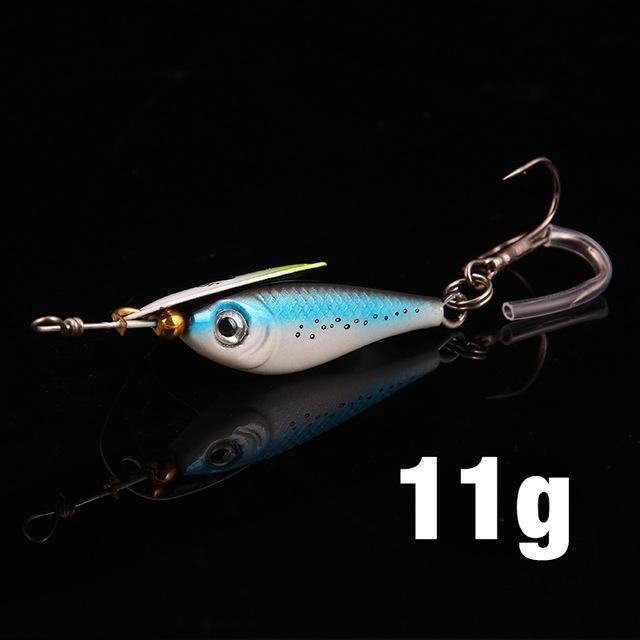 Seapesca Metal Spinner Bait 11G15G20G Spoon Fishing Lure Bass Iscas-Rembo fishing tackle Store-Blue11g-Bargain Bait Box
