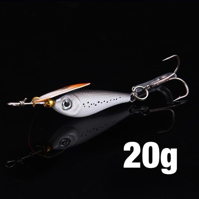 Seapesca Metal Spinner Bait 11G15G20G Spoon Fishing Lure Bass Iscas-Rembo fishing tackle Store-Gray20g-Bargain Bait Box
