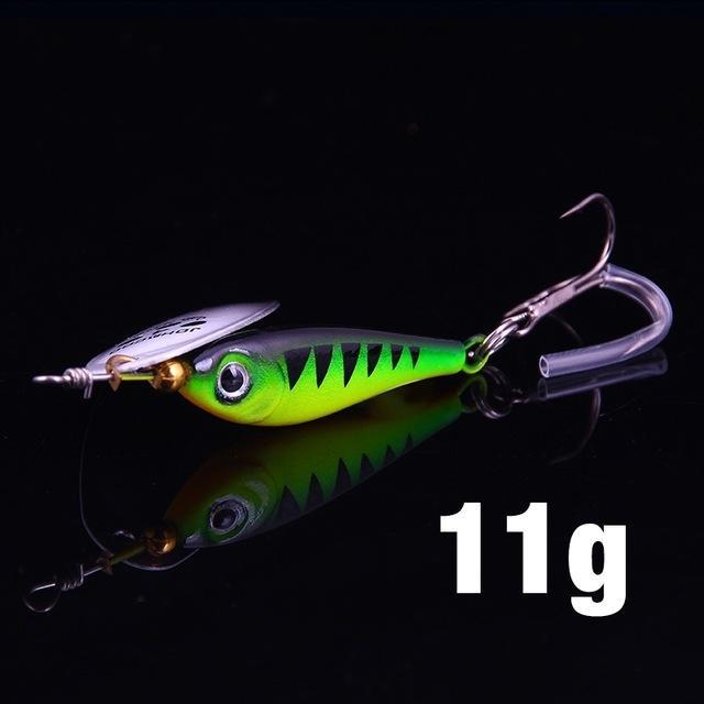 Seapesca Metal Spinner Bait 11G15G20G Spoon Fishing Lure Bass Iscas-Rembo fishing tackle Store-Green11g-Bargain Bait Box