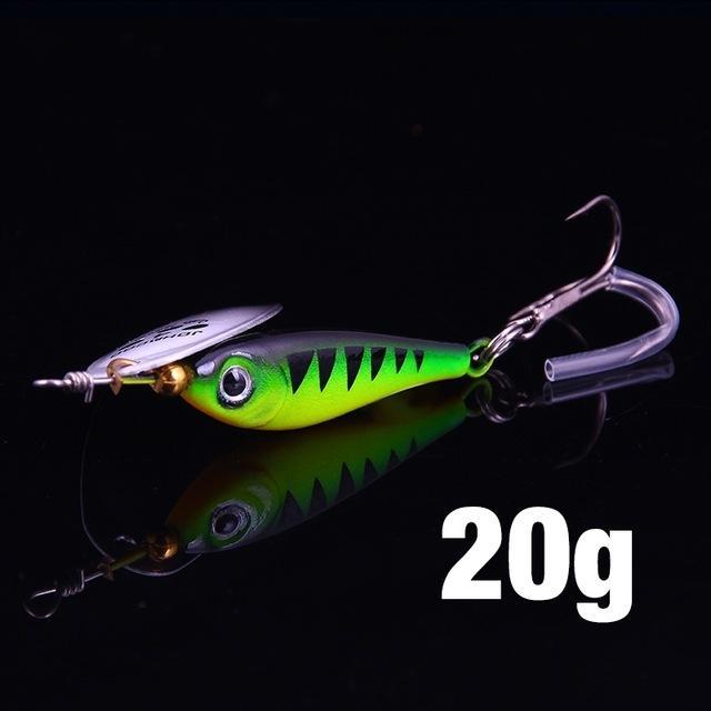 Seapesca Metal Spinner Bait 11G15G20G Spoon Fishing Lure Bass Iscas-Rembo fishing tackle Store-Green20g-Bargain Bait Box