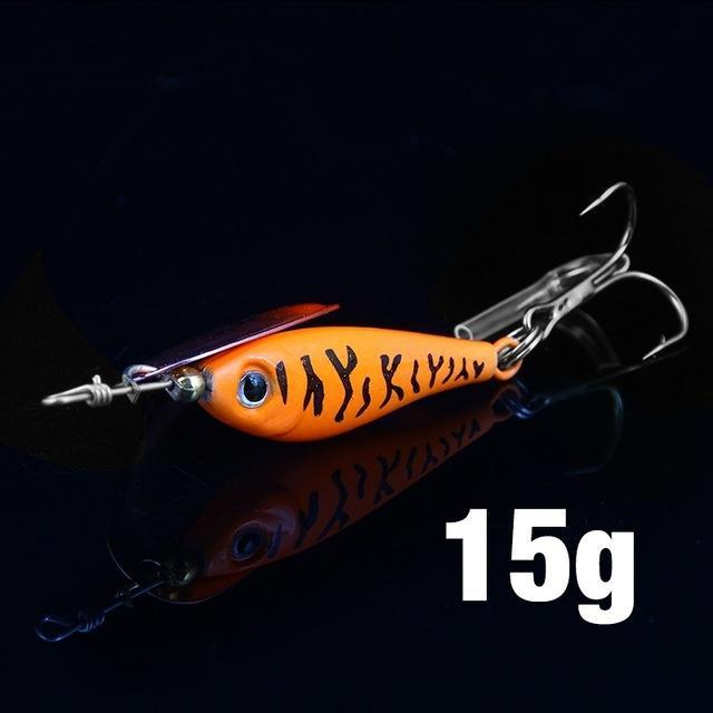Seapesca Metal Spinner Bait 11G15G20G Spoon Fishing Lure Bass Iscas-Rembo fishing tackle Store-Orange15g-Bargain Bait Box